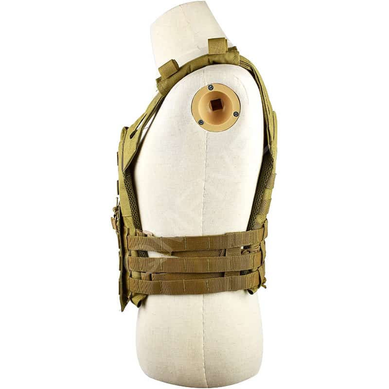qmfive gilet tattica softair paintball laterale